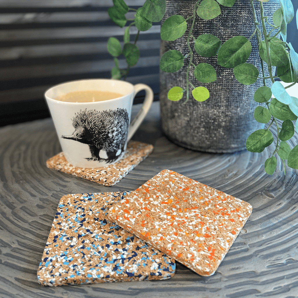 The latest addition to the Corker Collections - Cork and Sole Coasters!